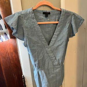 J. Crew Tie-back Denim Shirt, size 6